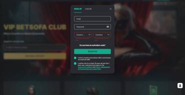 BetSofa Casino: Регистрация