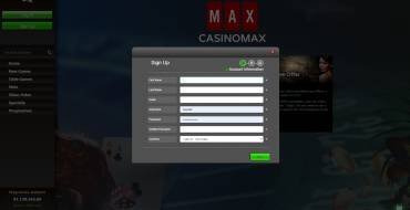 CasinoMax: Регистрация