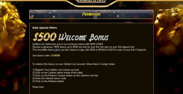 Golden Lion casino: 