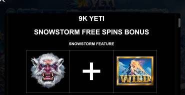 9k Yeti: Бонус Snowstorm