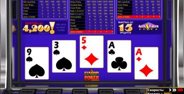 Aces and Faces Pyramid Poker: Выигрыши