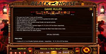 Black Horse Deluxe: Правила