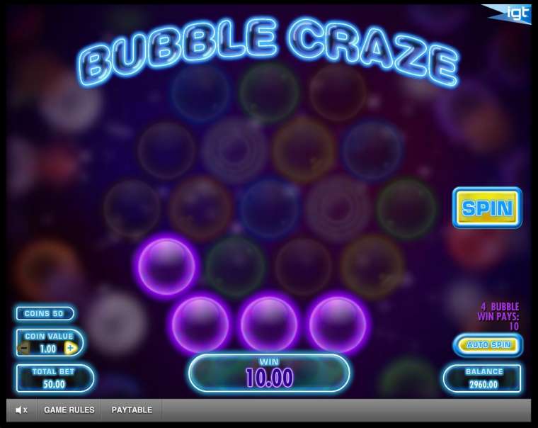 Слот Bubble Craze играть бесплатно