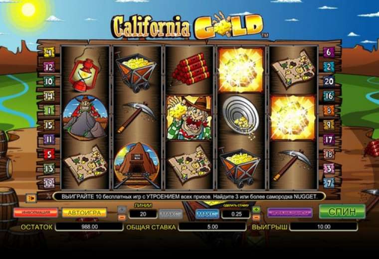 Слот California Gold играть бесплатно