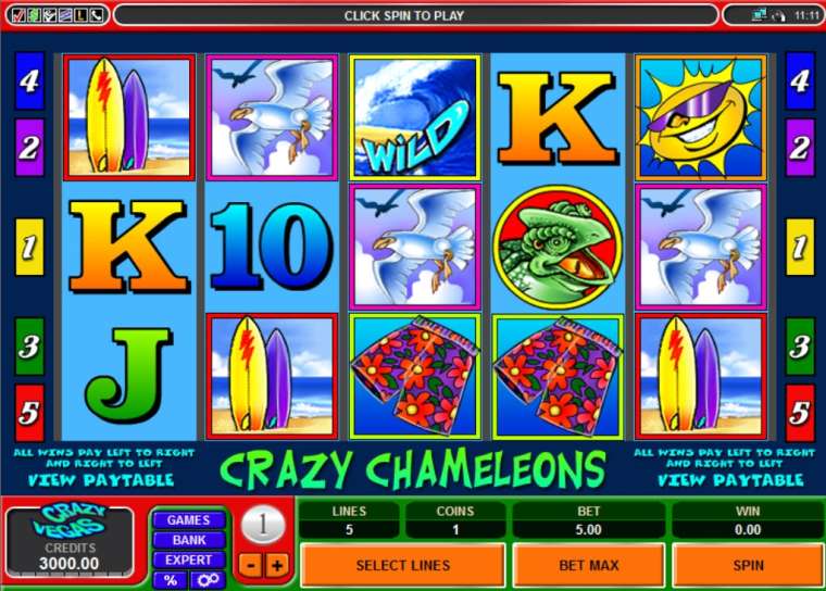 Онлайн слот Crazy Chameleons играть