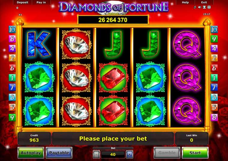 Слот Diamonds of Fortune играть бесплатно