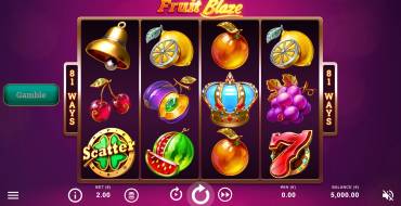 Fruit Blaze: Игровой автомат