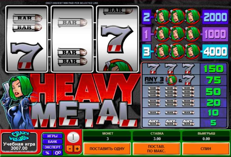 Онлайн слот Heavy Metal играть