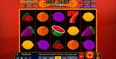 Hot Slot: 777 Stars Extremely Light: Игровой автомат