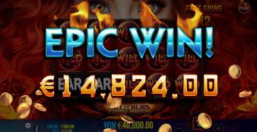 Hot to Burn – 7 Deadly Free Spins: Выигрыши