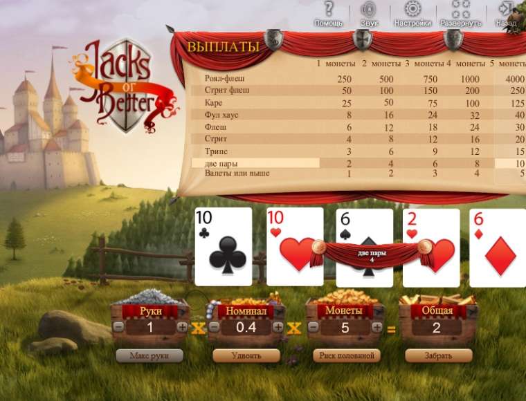 Слот Jacks or Better Poker играть бесплатно