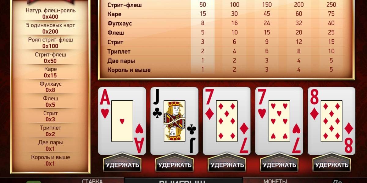 Видео-пекер Joker Wild Double Up