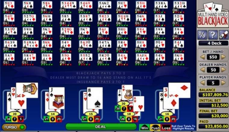 Слот Multi-hand Video Blackjack играть бесплатно