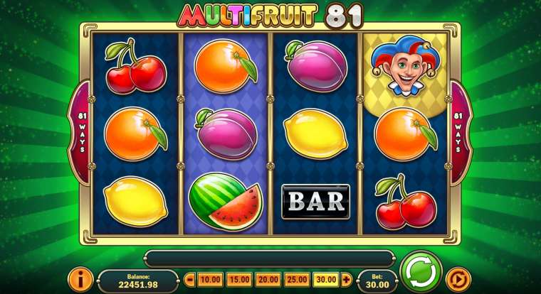 Видео покер MultiFruit 81 демо-игра