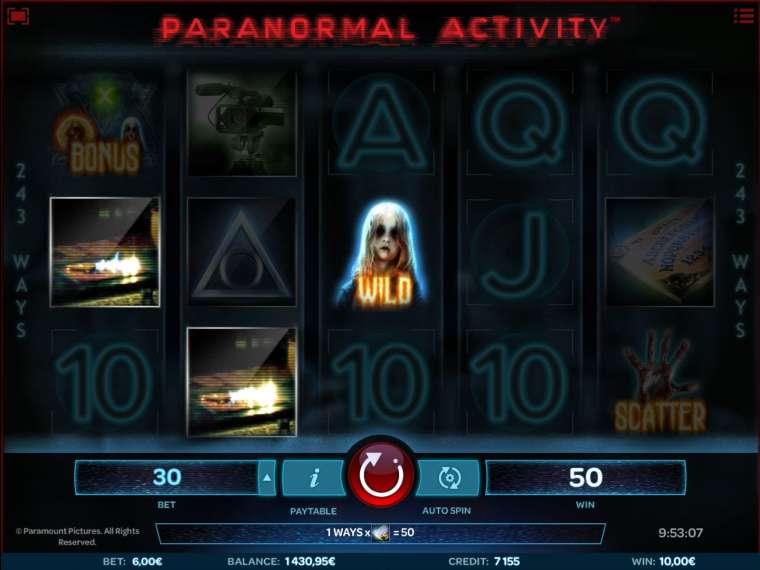 Слот Paranormal Activity играть бесплатно