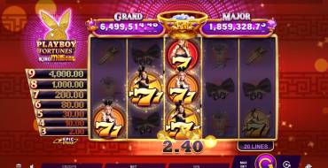 Playboy Fortunes King Millions: Выигрыши