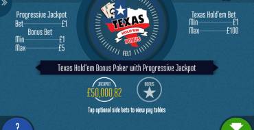 Progressive Texas Hold’em Bonus Poker: Особенности