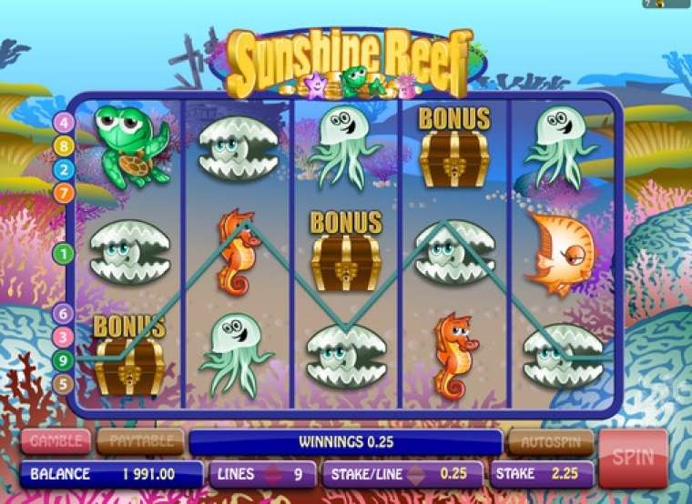 Слот Sunshine Reef играть бесплатно