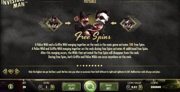 The Invisible Man: Free Spins