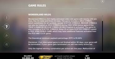 Wonderland Wilds: Правила