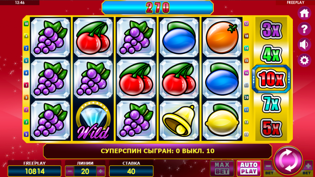 призовые комбинации слота Fruits